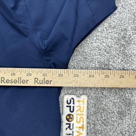 Nike Football Coaches Jacket Mens Medium Blue Short Sleeve Hooded Pullover - Picture 11 of 11